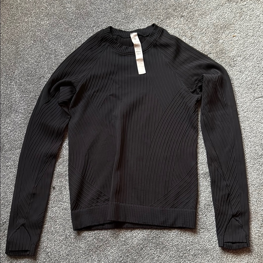 Black Ribbed Women's Top